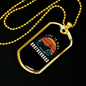 Live To Ride Bortherhood Biker Necklace Stainless Steel or 18k Gold Dog Tag 24"-Express Your Love Gifts