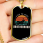 Live To Ride Bortherhood Biker Necklace Stainless Steel or 18k Gold Dog Tag 24"-Express Your Love Gifts