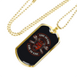 Live To Ride Satan Biker Necklace Stainless Steel or 18k Gold Dog Tag 24"-Express Your Love Gifts
