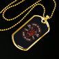 Live To Ride Satan Biker Necklace Stainless Steel or 18k Gold Dog Tag 24"-Express Your Love Gifts