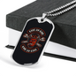 Live To Ride Satan Biker Necklace Stainless Steel or 18k Gold Dog Tag 24"-Express Your Love Gifts