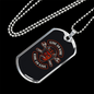 Live To Ride Satan Biker Necklace Stainless Steel or 18k Gold Dog Tag 24"-Express Your Love Gifts