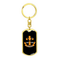 Living On A Prayer Keychain Stainless Steel or 18k Gold Dog Tag Keyring-Express Your Love Gifts