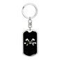 Living The Wood Life Swivel Keychain Woodworker Dog Tag Stainless Steel or 18k Gold-Express Your Love Gifts