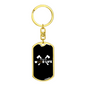 Living The Wood Life Swivel Keychain Woodworker Dog Tag Stainless Steel or 18k Gold-Express Your Love Gifts