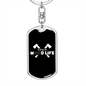 Living The Wood Life Swivel Keychain Woodworker Dog Tag Stainless Steel or 18k Gold-Express Your Love Gifts