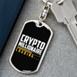 Loading Crypto Crypto Keychain Stainless Steel or 18k Gold Dog Tag Keyring-Express Your Love Gifts