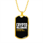Loading Crypto Crypto Necklace Stainless Steel or 18k Gold Dog Tag 24" Chain-Express Your Love Gifts