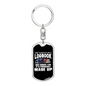 Logbook Driver Swivel Trucker Keychain Dog Tag Stainless Steel or 18k Gold-Express Your Love Gifts
