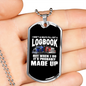 Logbook Driver Trucker Dog Tag Stainless Steel or 18k Gold 24" Chain-Express Your Love Gifts