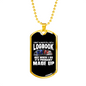 Logbook Driver Trucker Dog Tag Stainless Steel or 18k Gold 24" Chain-Express Your Love Gifts