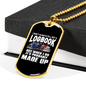 Logbook Driver Trucker Dog Tag Stainless Steel or 18k Gold 24" Chain-Express Your Love Gifts