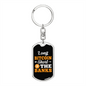 Long Bitcoin Short The Banks Crypto Keychain Stainless Steel or 18k Gold Dog Tag Keyring-Express Your Love Gifts