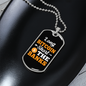 Long Bitcoin Short The Banks Crypto Necklace Stainless Steel or 18k Gold Dog Tag 24" Chain-Express Your Love Gifts