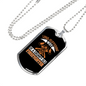 Long-Suffering Firefighter'S Wife Ecklace Stainless Steel or 18k Gold Dog Tag 24" Chain-Express Your Love Gifts
