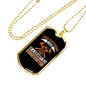 Long-Suffering Firefighter'S Wife Ecklace Stainless Steel or 18k Gold Dog Tag 24" Chain-Express Your Love Gifts