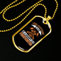 Long-Suffering Firefighter'S Wife Ecklace Stainless Steel or 18k Gold Dog Tag 24" Chain-Express Your Love Gifts