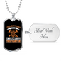 Long-Suffering Firefighter'S Wife Ecklace Stainless Steel or 18k Gold Dog Tag 24" Chain-Express Your Love Gifts