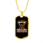 Long-Suffering Firefighter'S Wife Ecklace Stainless Steel or 18k Gold Dog Tag 24" Chain-Express Your Love Gifts