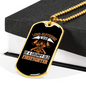 Long-Suffering Firefighter'S Wife Ecklace Stainless Steel or 18k Gold Dog Tag 24" Chain-Express Your Love Gifts
