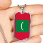 Longhair Cat Dad Necklace Stainless Steel or 18k Gold Dog Tag 24" Chain-Express Your Love Gifts