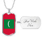 Longhair Cat Dad Necklace Stainless Steel or 18k Gold Dog Tag 24" Chain-Express Your Love Gifts