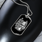 Looked Into Their Eyes Necklace Stainless Steel or 18k Gold Dog Tag 24" Chain-Express Your Love Gifts