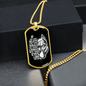 Looked Into Their Eyes Necklace Stainless Steel or 18k Gold Dog Tag 24" Chain-Express Your Love Gifts