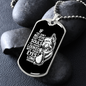 Looked Into Their Eyes Necklace Stainless Steel or 18k Gold Dog Tag 24" Chain-Express Your Love Gifts