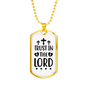 Lord And Trust Christian Necklace Stainless Steel or 18k Gold Dog Tag 24" Chain-Express Your Love Gifts