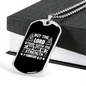 Lord Gave Strength Christian Necklace Stainless Steel or 18k Gold Dog Tag 24" Chain-Express Your Love Gifts