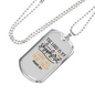 Lord Is My Shepherd Christian Necklace Stainless Steel or 18k Gold Dog Tag 24" Chain-Express Your Love Gifts