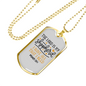 Lord Is My Shepherd Christian Necklace Stainless Steel or 18k Gold Dog Tag 24" Chain-Express Your Love Gifts