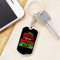 Lord Is My Shepherd Keychain Stainless Steel or 18k Gold Dog Tag Keyring-Express Your Love Gifts