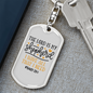 Lord Is My Shepherd Psalm 23:1 Keychain Stainless Steel or 18k Gold Dog Tag Keyring-Express Your Love Gifts