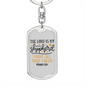 Lord Is My Shepherd Psalm 23:1 Keychain Stainless Steel or 18k Gold Dog Tag Keyring-Express Your Love Gifts