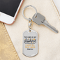 Lord Is My Shepherd Psalm 23:1 Keychain Stainless Steel or 18k Gold Dog Tag Keyring-Express Your Love Gifts