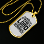 Lord Is My Strength Christian Necklace Stainless Steel or 18k Gold Dog Tag 24" Chain-Express Your Love Gifts