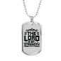 Lord Is My Strength Christian Necklace Stainless Steel or 18k Gold Dog Tag 24" Chain-Express Your Love Gifts