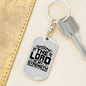 Lord Is My Strength Psalm 28:7 Keychain Stainless Steel or 18k Gold Dog Tag Keyring-Express Your Love Gifts