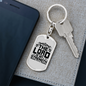 Lord Is My Strength Psalm 28:7 Keychain Stainless Steel or 18k Gold Dog Tag Keyring-Express Your Love Gifts