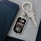 Lord Is My Strength Scripture Swivel Keychain Dog Tag Stainless Steel or 18k Gold-Express Your Love Gifts