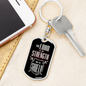 Lord Is My Strength Scripture Swivel Keychain Dog Tag Stainless Steel or 18k Gold-Express Your Love Gifts