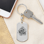 Lord Is Your Strength Keychain Stainless Steel or 18k Gold Dog Tag Keyring-Express Your Love Gifts