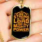 Lord Might Power Christian Necklace Stainless Steel or 18k Gold Dog Tag 24" Chain-Express Your Love Gifts