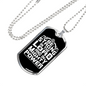 Lord Mighty Power Christian Necklace Stainless Steel or 18k Gold Dog Tag 24" Chain-Express Your Love Gifts