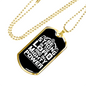 Lord Mighty Power Christian Necklace Stainless Steel or 18k Gold Dog Tag 24" Chain-Express Your Love Gifts