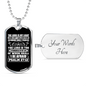 Lord My Light Christian Necklace Stainless Steel or 18k Gold Dog Tag 24" Chain-Express Your Love Gifts