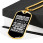 Lord My Light Christian Necklace Stainless Steel or 18k Gold Dog Tag 24" Chain-Express Your Love Gifts