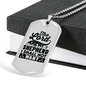 Lord My Shepherd Black Christian Necklace Stainless Steel or 18k Gold Dog Tag 24" Chain-Express Your Love Gifts